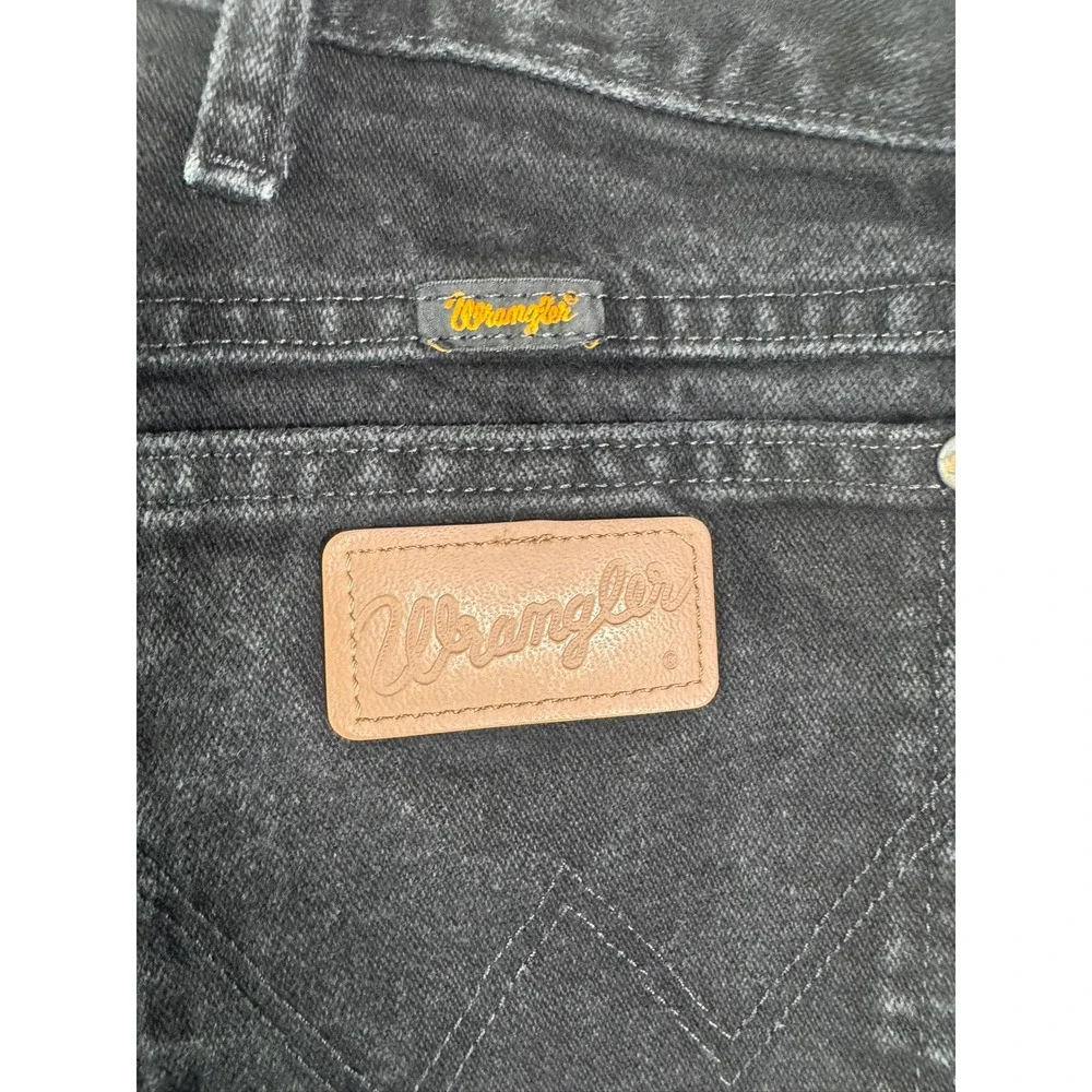 Wrangler 1013MWZWK Mens Black Denim Straight Leg Jeans 40x34 100% Cotton Regular